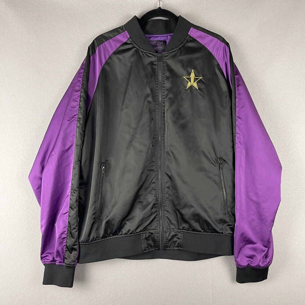Jeffree Star Bomber‎ Jacket Mens XXL 2XL  Blood Lust Full Zip Satin Embroidery